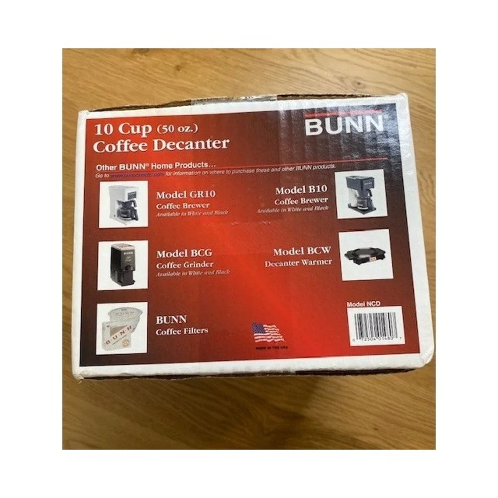 BUNN Coffee Decanter 10 Cup 50 oz NCD Black NIB New Glass Replacement Carafe
